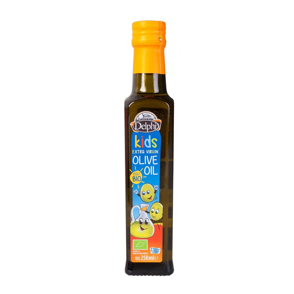 Оливковое масло Extra Virgin БИО KIDS DELPHI 0,25 л. купить в интернет-магазине греческих продуктов с доставкой по Иркутску и Иркутской области