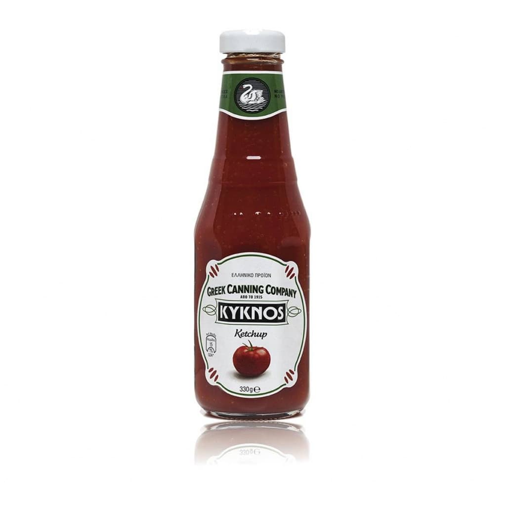 Кетчуп томатный KYKNOS 330 гр. купить в интернет-магазине греческих продуктов с доставкой по Иркутску и Иркутской области