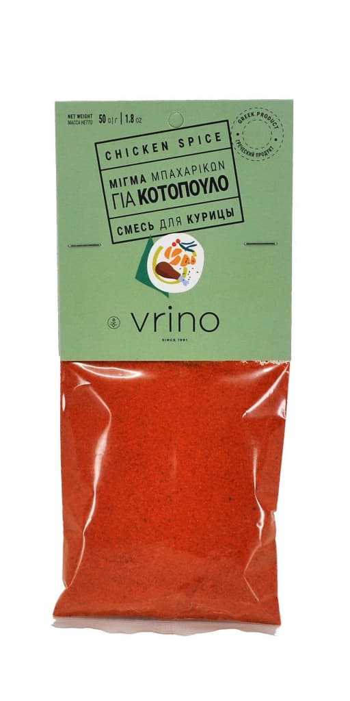 Приправа для курицы VRINO 50 г купить в интернет-магазине греческих продуктов с доставкой по Иркутску и Иркутской области